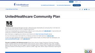New York - UnitedHealthcare Community Plan - Plan Detail