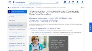 Information for UnitedHealthcare Community Plan Care Providers ...