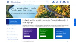 UnitedHealthcare Community Plan of Mississippi Homepage ...