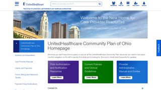 UnitedHealthcare Community Plan of Ohio Homepage | UHCprovider ...