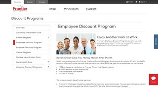 Employee Discount Program | Frontier.com