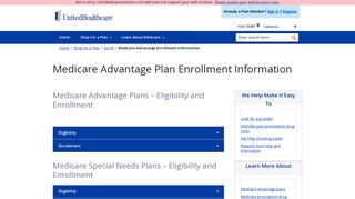 Medicare Advantage Plan Enrollment Information | UnitedHealthcare®