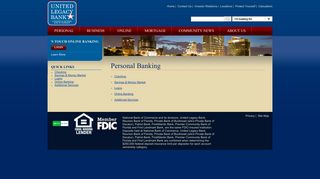 Personal Banking - United Legacy Bank - Personal