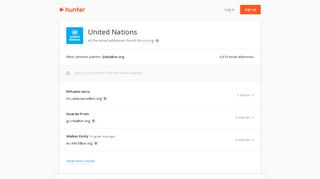 United Nations - email addresses & email format • Hunter - Hunter.io