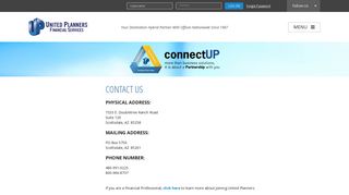 Connect UP - Contact Us - United Planners