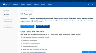 UR Control® | United Rentals