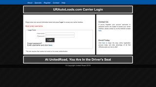 URAutoLoads.com Carrier Login - United Road Auto Loads | Where ...