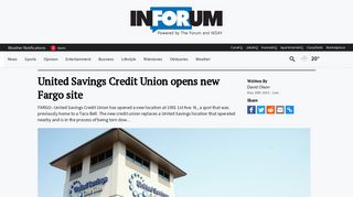 United Savings Credit Union opens new Fargo site | INFORUM