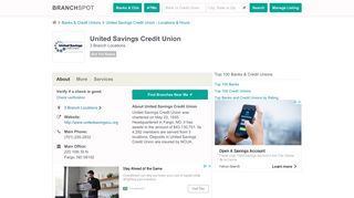 United Savings Credit Union - Branchspot