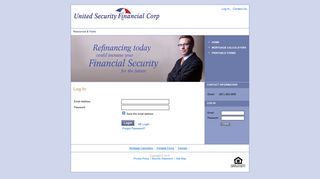 United Security Financial Corp : Login