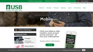 Mobile Banking - United Southern Bank