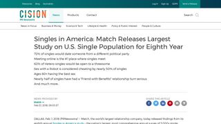 Singles in America: Match Releases Largest Study on U.S. Single ...