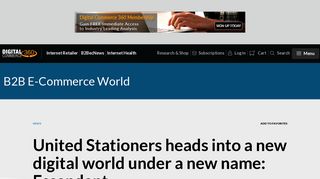 United Stationers heads into a new digital world under a new name ...