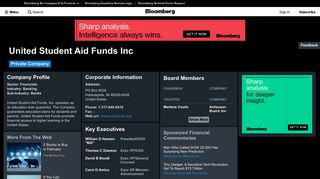 United Student Aid Funds Inc: Company Profile - Bloomberg