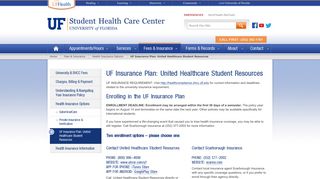 UF Insurance Plan: United Healthcare Student Resources » Student ...