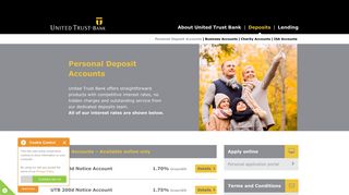 Personal Deposit Accounts | United Trust Bank