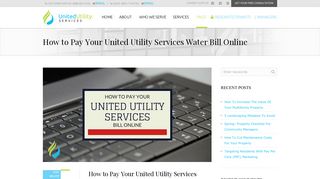 How to Pay Your United Utility Services Water Bill Online |