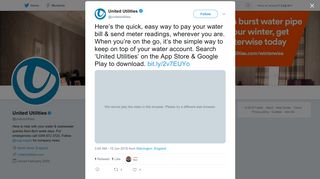 United Utilities on Twitter: 