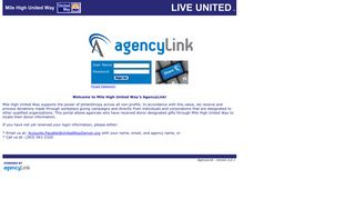 AgencyLink Login - Mile High United Way