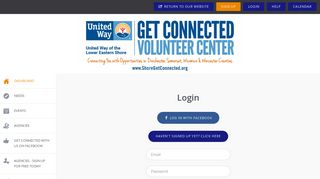 Login | GET CONNECTED Volunteer Center provided by United Way ...
