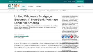 United Wholesale Mortgage Becomes #1 Non-Bank Purchase Lender ...