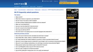 Wi-Fi frequently asked questions | United Airlines