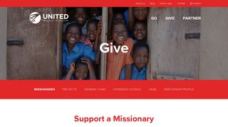 United World Mission » Give