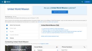 United World Mission: Login, Bill Pay, Customer Service and Care ...