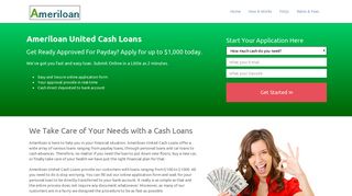 Ameriloan United Cash Loans - Cash Advance Payday Loans