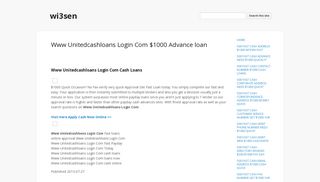 Www Unitedcashloans Login Com $1000 Advance loan - wi3sen