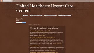 United Healthcare Urgent Care Centers: United Healthcare Login Sacm