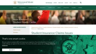 Student Insurance Claims Issues | William & Mary