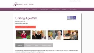 Uniting AgeWell Residential Aged Care Melbourne | Aged Care Online