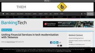 Uniting Financial Services in tech modernisation with Temenos ...