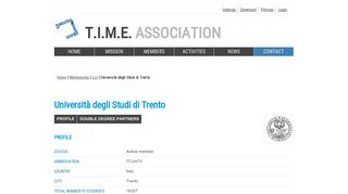Università degli Studi di Trento | T.I.M.E.