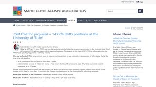 T2M Call for proposal – 14 COFUND positions at the University of Turin!