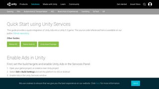Unity Ads - Quick start guide - Unity