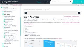Unity - Manual: Unity Analytics