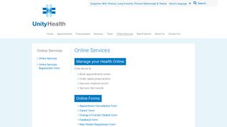 Online Services | Unity Health