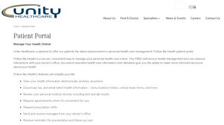Patient Portal - Unity Healthcare