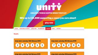 Results | Unity Lottery - The Nation's Charity Lottery