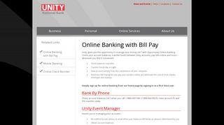 Online Banking from Unity National Bank