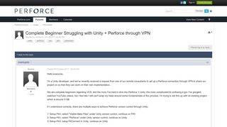 Complete Beginner Struggling with Unity + Perforce through VPN ...