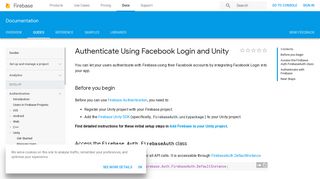 Authenticate Using Facebook Login and Unity | Firebase