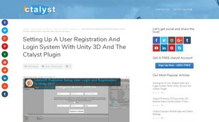 Setting Up A User Registration and Login System With Unity 3D and ...