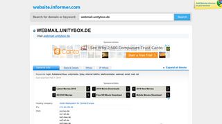 webmail.unitybox.de at Website Informer. Visit Webmail Unitybox.