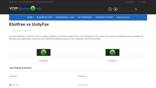 Etollfree vs Unityfax | VoipReview