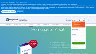 Homepage-Paket: Websites und Online-Shops - Unitymedia