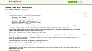 Cannot Login using Administrator - UCS - Univention Corporate ...