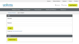 Login or Register | Univera Healthcare